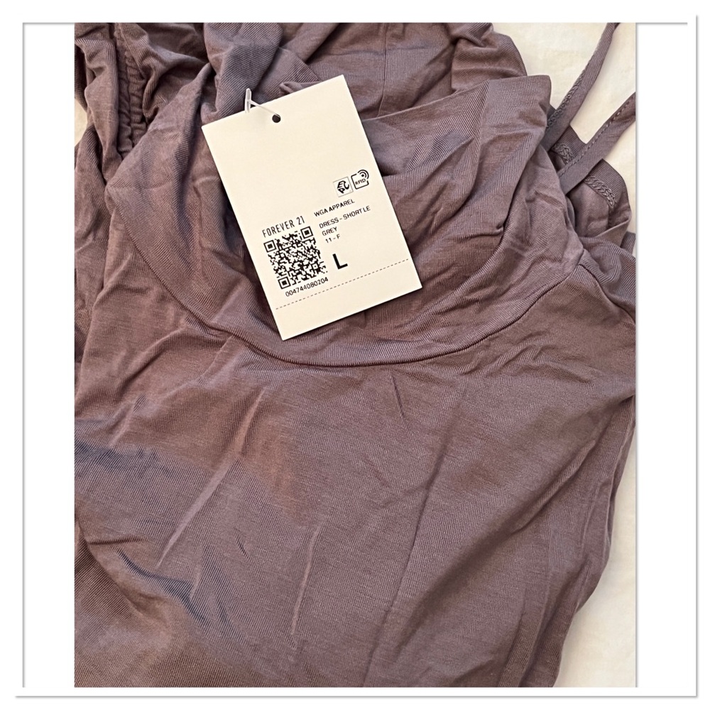 RARE Forever 21 Turtleneck Ruched Mini Dress - Picture 6 of 6
